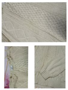 creame coloured sweater