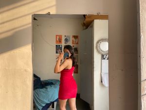 Red One-Shoulder Mini Dress