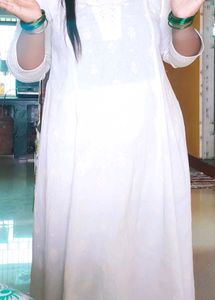 White Embroidered Kurti