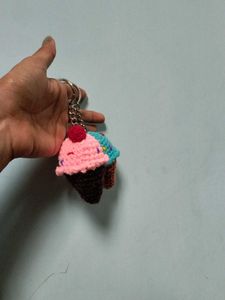 Crochet Ice Cream Keychains