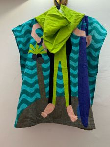 Unique Graphic Beach Towel Poncho For Kids