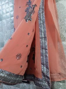 Heavy Embroidery saree 🧡🧡