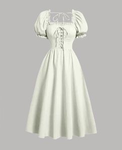 White Corset Dress Fits M-L