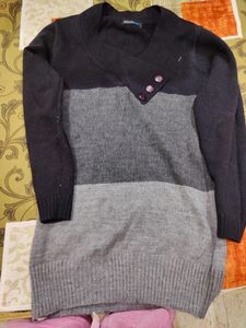 Striped Button Sweater