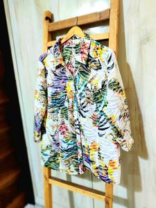 Cotton Multicour Printed Shirt Size-42-XL
