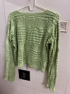 Crochet Green Top