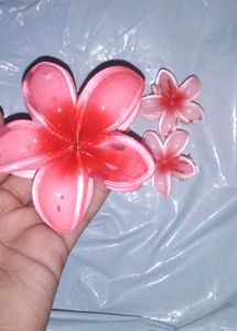 Colorful Flower Hair Clip Set (1big 2small)