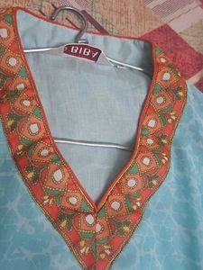 Blue Print Sleeveless Top