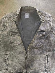 🔥Rare Acid-Wash Denim Jacket–Custom Graphic Back