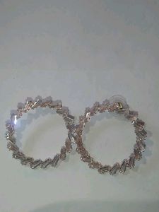 Sparkling Statement Hoop Earrings