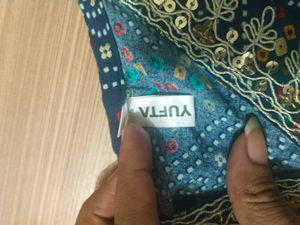 Blue Bandhani Printed Kurta
