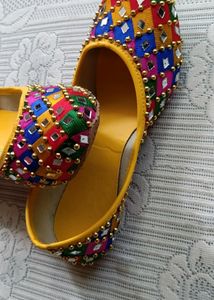 Beautiful Multi Colour Worked Mojdi
