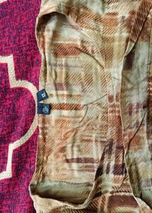Earthy Brown &amp; Yellow Fusion Top
