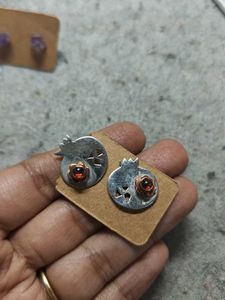 925 silver Pomegranate Stud Earrings