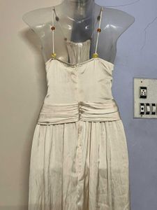 zara branded Elegant Cream Maxi Dress
