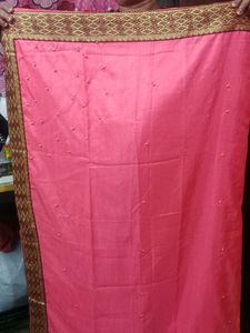 Peach Women&#39;s Saree