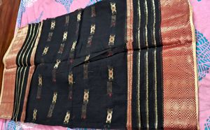 Black Tant Zari Saree