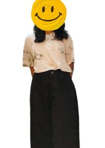 Wide Leg, High Rise Black Pants, NewMe,