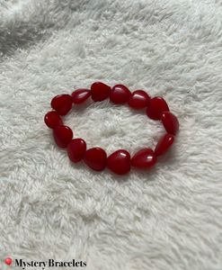 Red Heart Beaded Bracelet