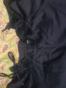 Stylish Blue Cold Shoulder Top