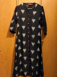 Ikat Print Long Kurta
