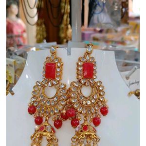 Red Color Kundan Bridal Jewellery