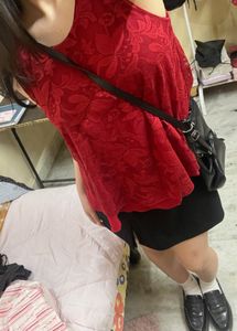 Red Sleeveless Top❣️