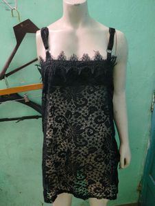 Black Lace Mini Dress