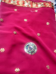 Chamki Double Colour Saree