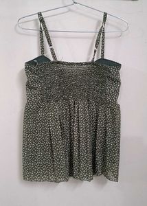 Strappy Padded Peplum Top