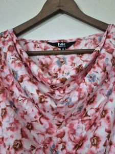 Floral Cowl Neck Top