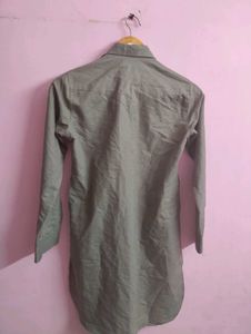 Men's Casual Grey Kurta Shirt