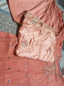 Peach Embroidered Salwar Kameez