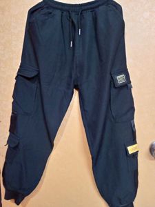 Black Cargo Sweatpants