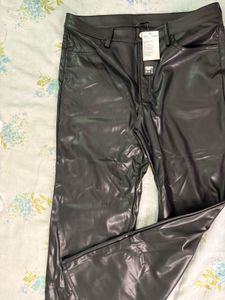Stylish Black Faux Leather Pants