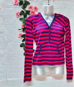 🎁Buy Two Get One Item Free🎁Striped Hoodie Top