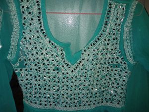 Mirror Work chikankari kurta