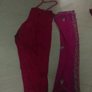 heavy work rani pink dress