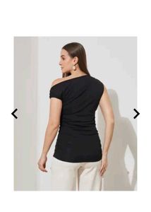 Chic Black One-Shoulder Top