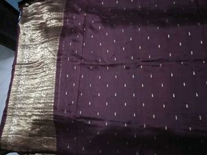 Embellished KanchiPattuSaree With Patterned Blouse