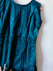 Denim Sleeveless Kurti