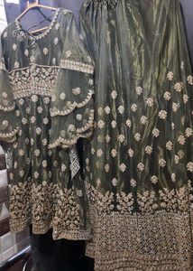 Green Embroidery Lehenga Choli