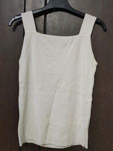 Off White Pearl Detail Top