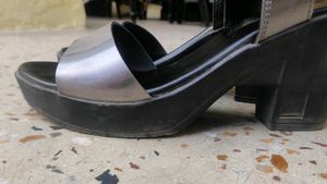 Black Silver Heels
