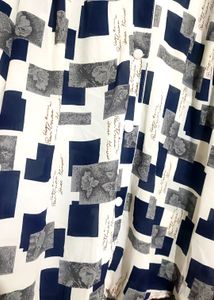 Blue,White,Grey Check Print Top Like Shirt 38 Bust