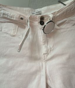 White Straight Fit Jeans