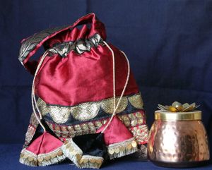 Ethnic Maroon Potli Bag