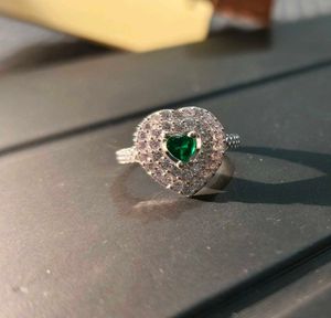Heart shape pure silver ladies Ring