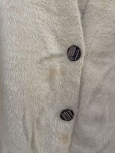 Cream Fuzzy Cardigan