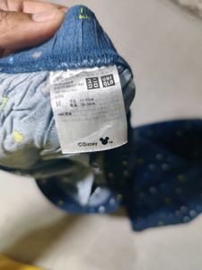 Blue Patterned Cropped Lounge Pants